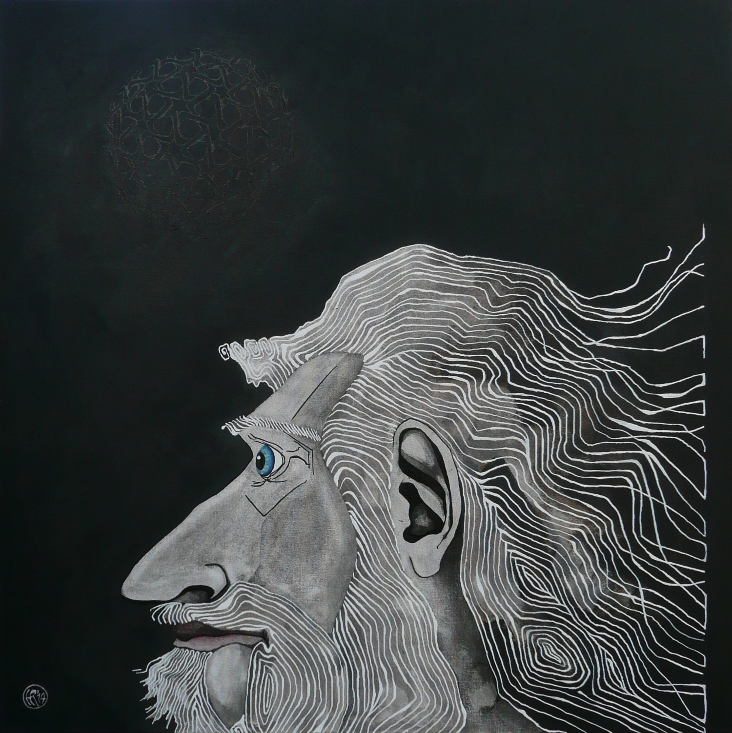 Hildert Raaijmakers : Tychoniki 60 x 60 cm € 850.00 incl lijst